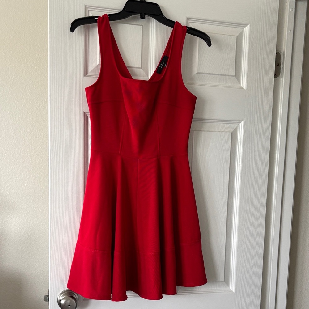 Lulu's Bright Red Sleeveless Fit & Flare Mini Dress